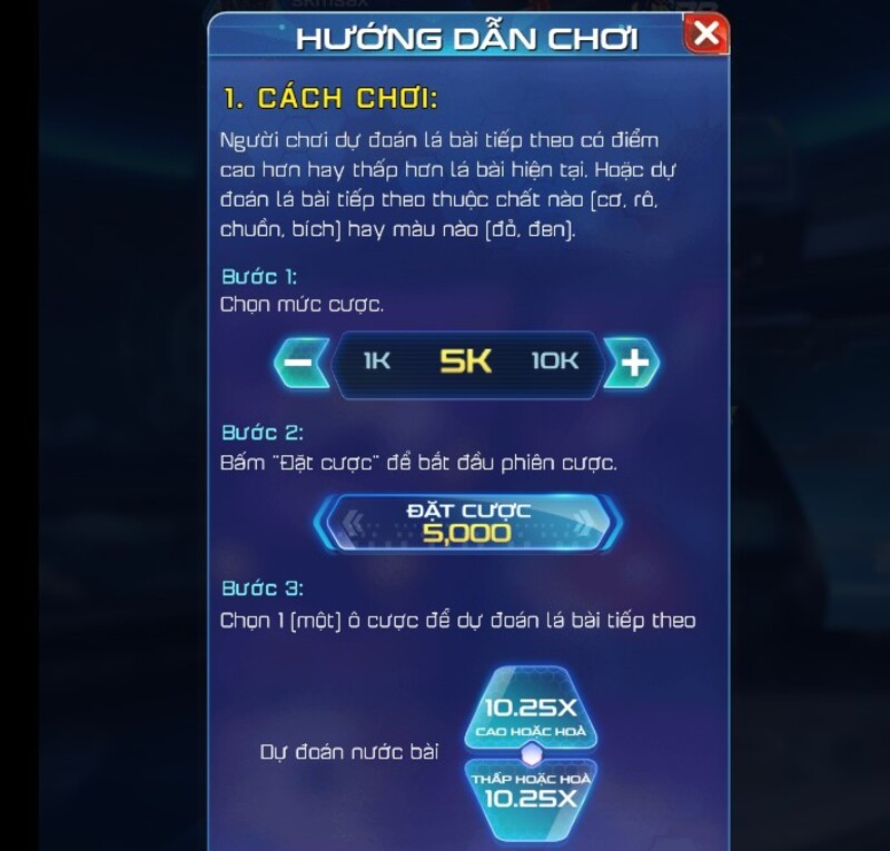 Cổng game đưa ra hướng dẫn chơi Cao thấp dễ hiểu