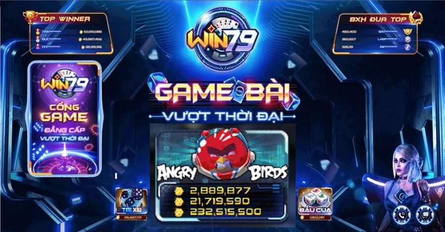 Cách chơi Angry Birds Win79 Vip